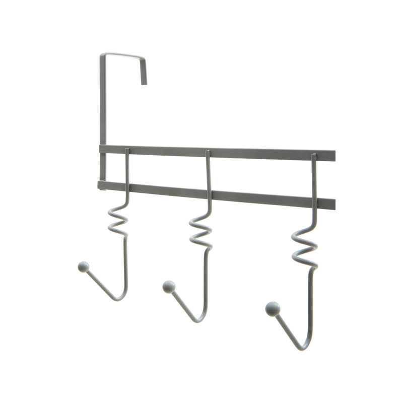 Jaxen Iron Over-the-Door 5 - Hook, Matte Grey