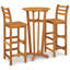 3 Piece Garden Bar Set Solid Wood Acacia