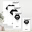 Lèvres monochromes noires - Impression sur toile-59761057-59761059