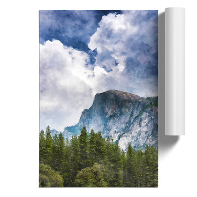 Yosemite National Park Painting - Frameless Print
