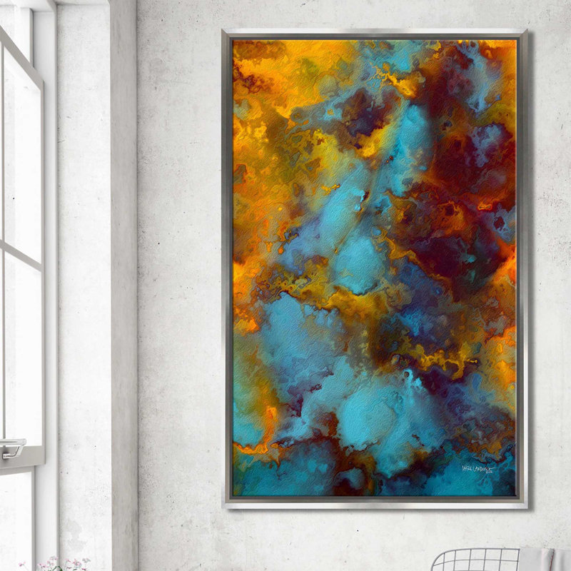 «A Good Word, Proverbs 12:25» par Mark Lawrence, reproduction d'art, Cadre flottant argent, H 63,5 po x l 39,5 po x P 2 po