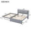 Lit plateforme double avec lit gigogne et lit gigogne double