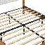 Grand lit plateforme tapissier, lin crème-130544688-130544689