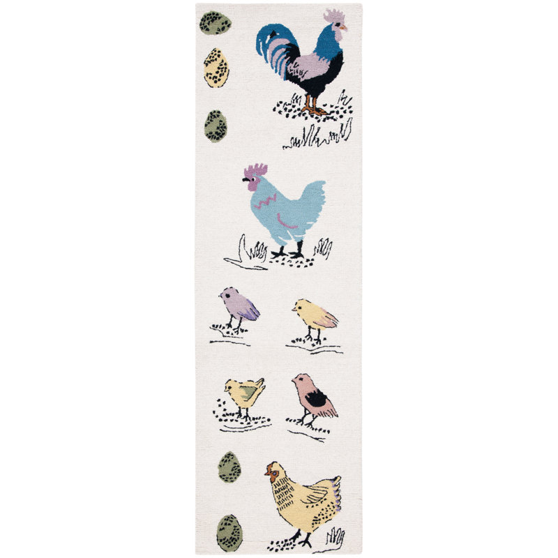 Braswell Novelty Hand Tufted Wool And Cotton With Latex Rug, Runner 2'3" x 8'