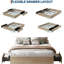 Cadre de lit Queen avec 2 tiroirs de rangement, lit plateforme en bois, cadre de chambre à coucher avec rangement-719012947-719012944
