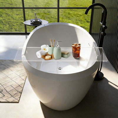 Plateau de baignoire moderne en acrylique transparent pour salle de bain spa et maison