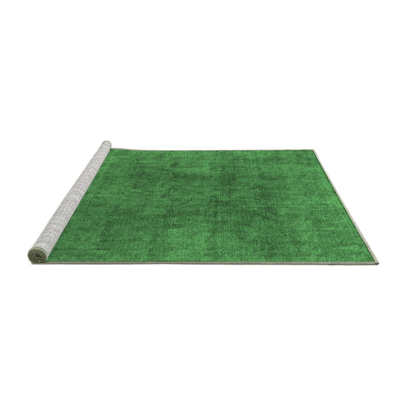 Washable Abstract Indoor Rug, Square 4'