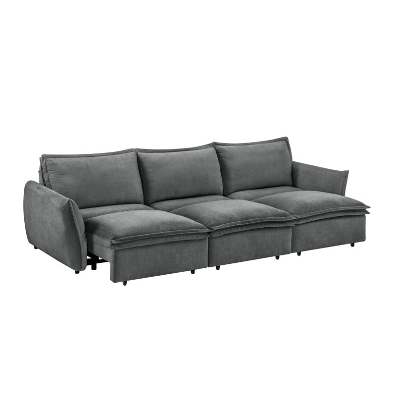 Chenille Power Sofa With Sleeper