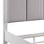 Lit de tête de lit Tatum gris clair et blanc patiné-90540126