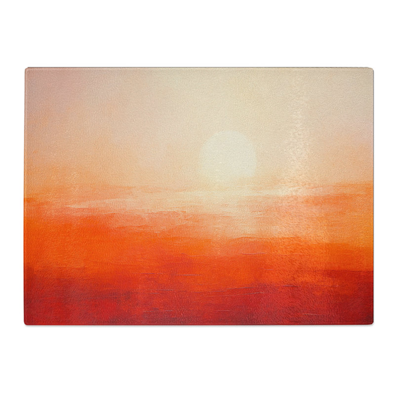 Sunset Minimalism No.2  Glass Chopping Board