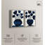 "Deep Indigo", ensemble de décorations murales sur toile encadrées par Art Remedy, cadre en chêne naturel, 30 x 45-129627950-129627951