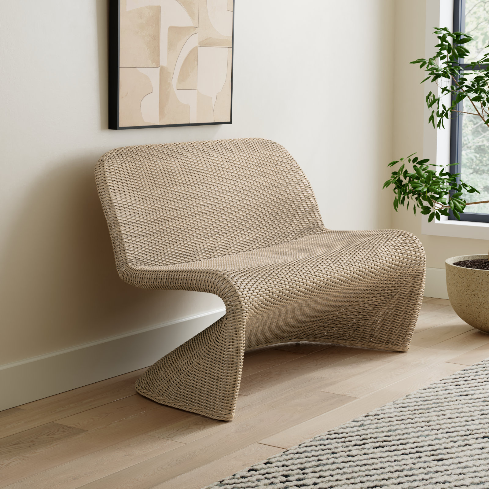 Daughtery Bench, Beige
