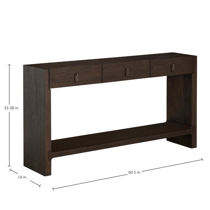 Rook Oak Rectangle Frame Console Table  - Dusk, 60.5 In. W X 33.375 In. H