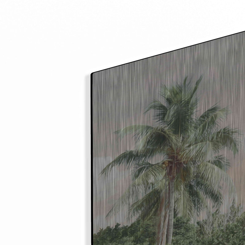«Sanibel Island Palm» par Lori Deiter, art mural en métal, H 24 po x l 16 po
