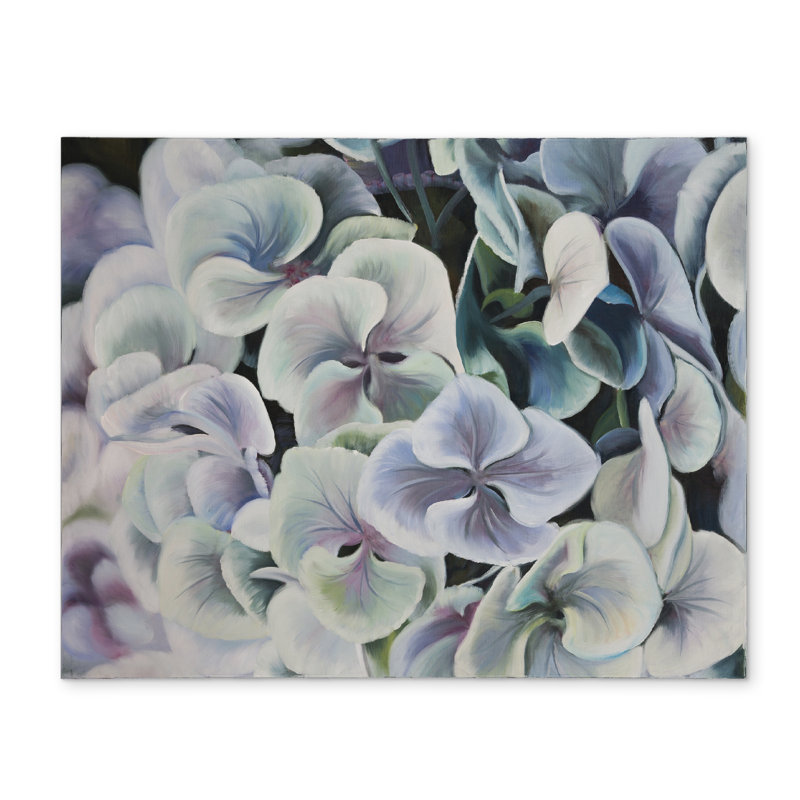 Colorful Hydrangea Botanical Purple Floral Polyester Placemat