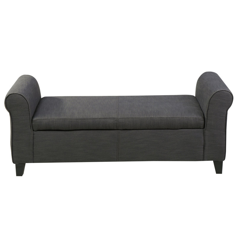 Banc de rangement à bras, Gris