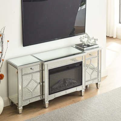 Foyer électrique encastrable, 57 po x 15 po x 25,6 po, finition argentée, chauffage 750 W / 1500 W, flamme réaliste, protection contre la surchauffe, pour foyer à atmosphère domestique, longueur 57 po, peinture brillante, technologie de flamme 3D,