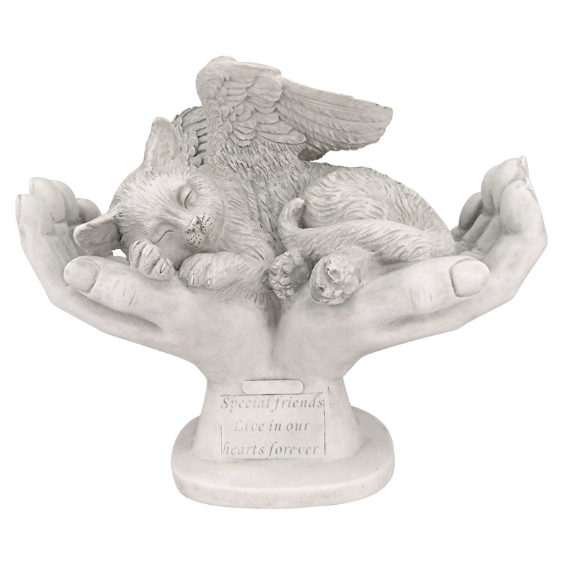 In God's Hands Cat Memorial Statue