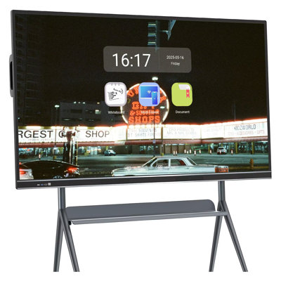 JYXCN 75" Interactive Whiteboard 4K Touch Screen Cloud Collaboration Electronic Whiteboard for Classroom, Office and Livingroom(Include Wall Mount)