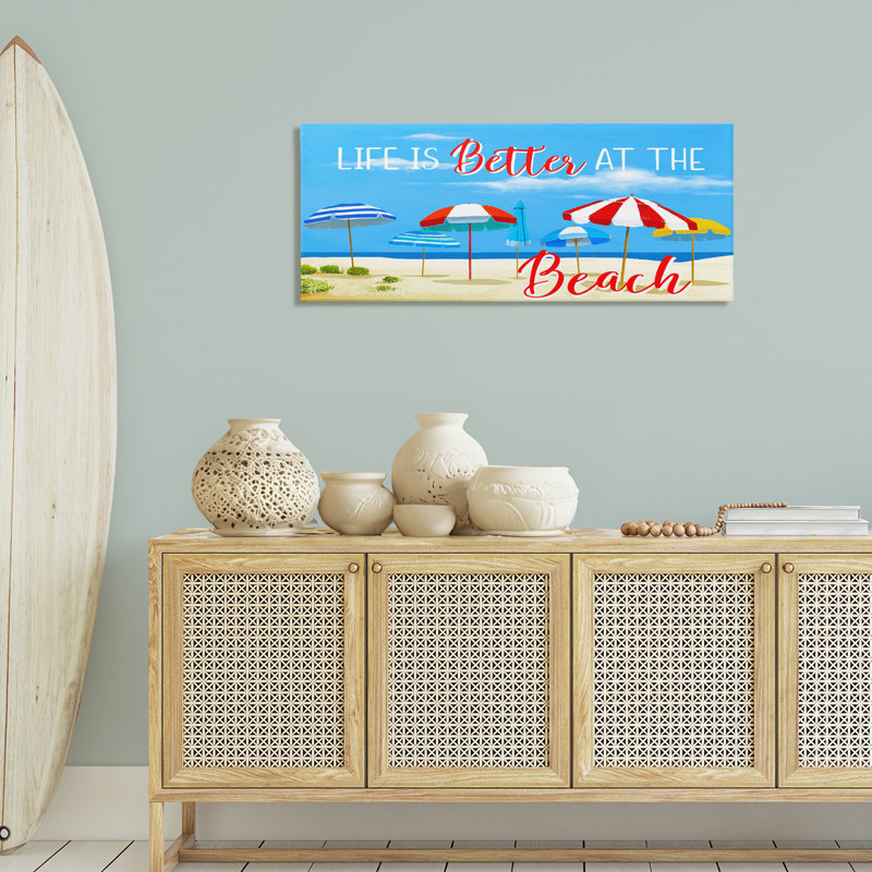«Better At Beach Scene», art mural par Lucca Sheppard, H 20 po x l 48 po