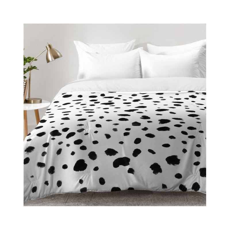 Rebecca Allen Modern & Contemporary Polyester Dots Comforter, King Comforter + 2 King Shams