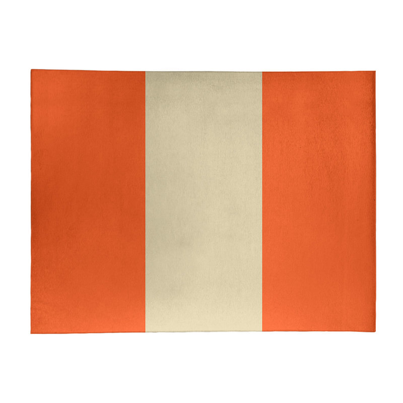 Tapis orange/crème tissé à plat San Francisco, Rectangle 9 pi x 12 pi