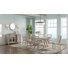 8-piece Trestle Dining Set With 6 Spindle Back Chairs And Side Server