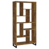 Refined Finish - Amma 71-Inch 6-Shelf Bookshelf Rustic Nutmeg