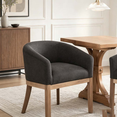 Modern Upholstered Barrel Dining Chairs