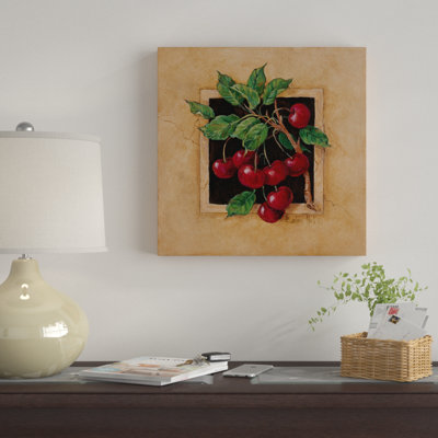 « cerise carrée », reproduction de peinture à l’acrylique sur toile tendue