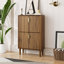 Armoire de rangement pour chaussures compacte avec tiroirs rabattables et tablettes réglables