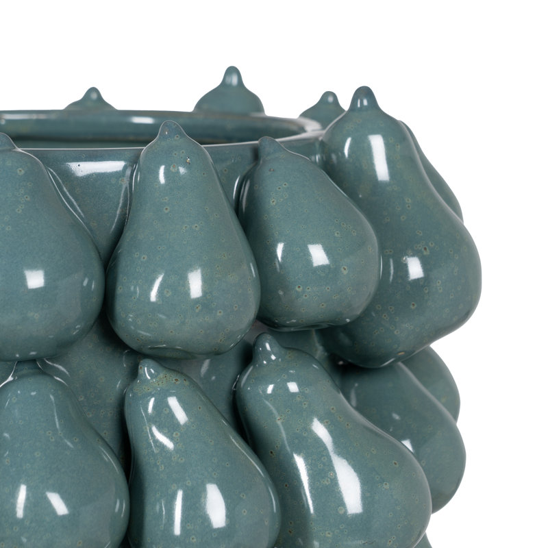 Paullina Ceramic / Porcelain Table Vase, Blue, 40cm H x 26.7cm W x 26.7cm D