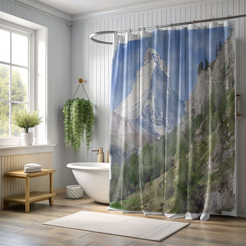 Caslin Shower Curtain, 74"H x 71"W