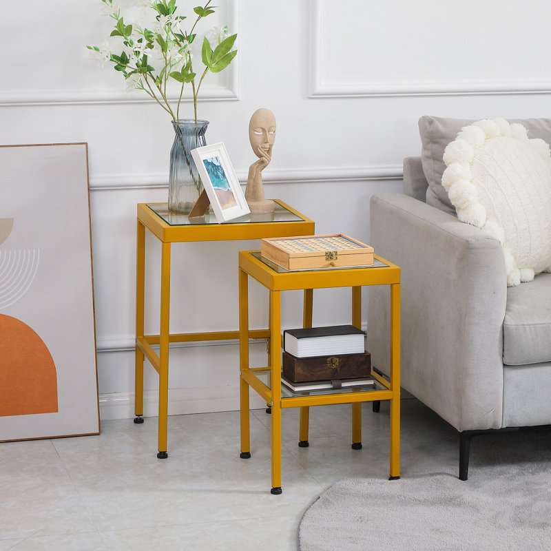 Tables gigognes en verre Homcom