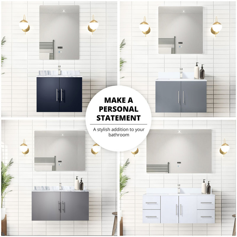 Meuble-lavabo gris foncé 80 po x 22 po avec comptoir en marbre - structure en bois massif, fermeture en douceur, distinctif 80 po W W, attrait décoratif