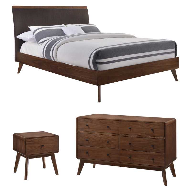 Ensemble de chambre à coucher configurable rembourrée