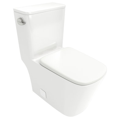 Toilette monobloc en céramique avec chasse d'eau stable et puissante - siège à fermeture en douceur, chasse d'eau à siphon, faible absorption d'eau, haute robustesse moderne, débit d'absorption