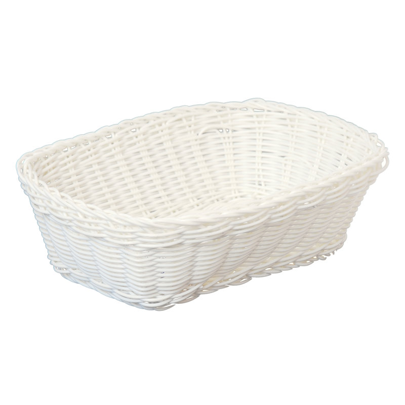 Marlow Home Co. Intrecci Plastic Decorative Basket, White