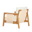 Ensemble de canapés d'extérieur 4 pièces avec coussins hydrofuges, structure en bois d'acacia, décorations en textilène et table basse assortie pour un patio, une terrasse ou une cour.