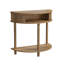 Console ergonomique en noyer avec tiroirs