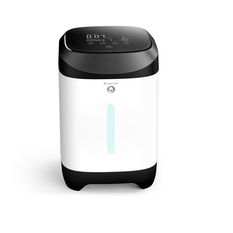 Machine à oxygène réglable de 1 à 8 L avec accessoires - Générateur d'oxygène domestique à contrôle intelligent 33% -93%