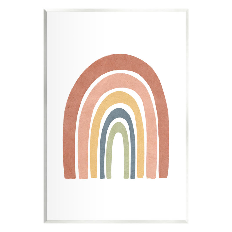 Art mural Boho Rainbow Stripes par Lisa Nohren, H 19 po x l 13 po
