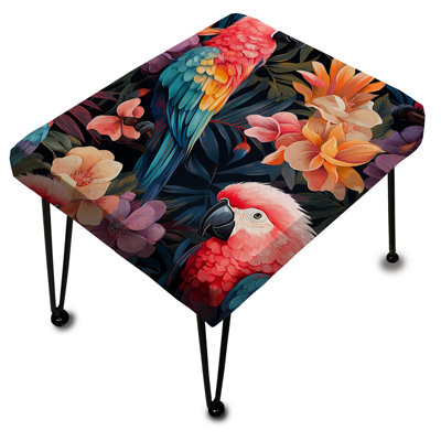 Parrot Haven - motif tropical - repose-pieds rectangulaire tropical