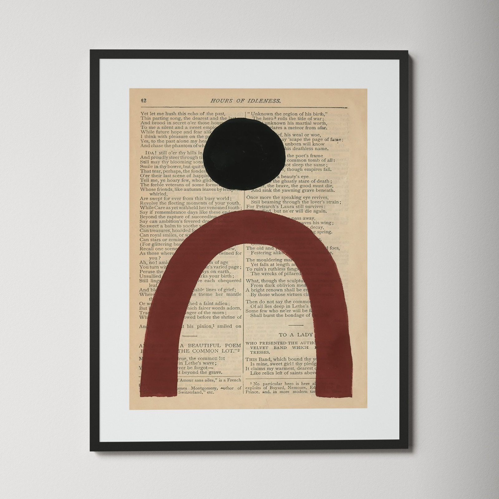 Modern Prose VI by W. Stramel, Black Framed Paper, 29.38" H x 23.38" W x 0.88" D
