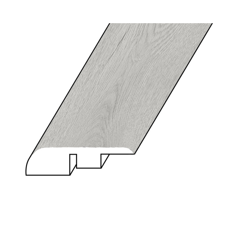 Vinyl 1.38'' W x 94.49'' L End Cap, Active Ivory