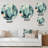 Exploring Abstracted Blue Forms - Abstract Geometric Round Wall Art on Metal-88599526
