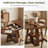 Space-Saving Extendable Round Dining Table with with Hidden Storage & Cross Base, Round Extendable Table for 4-8 People, Kitchen Table-1757434382