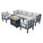 Chelsea 7-Piece Outdoor Sectional Set – Modular Patio Conversation Group with Cushions, Aluminum Frame & Tempered-Glass Coffee Table-777465204