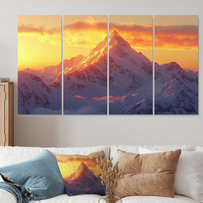 Golden Hour In The Mountais IV - Hour - Traditional Wall Art For Living Room