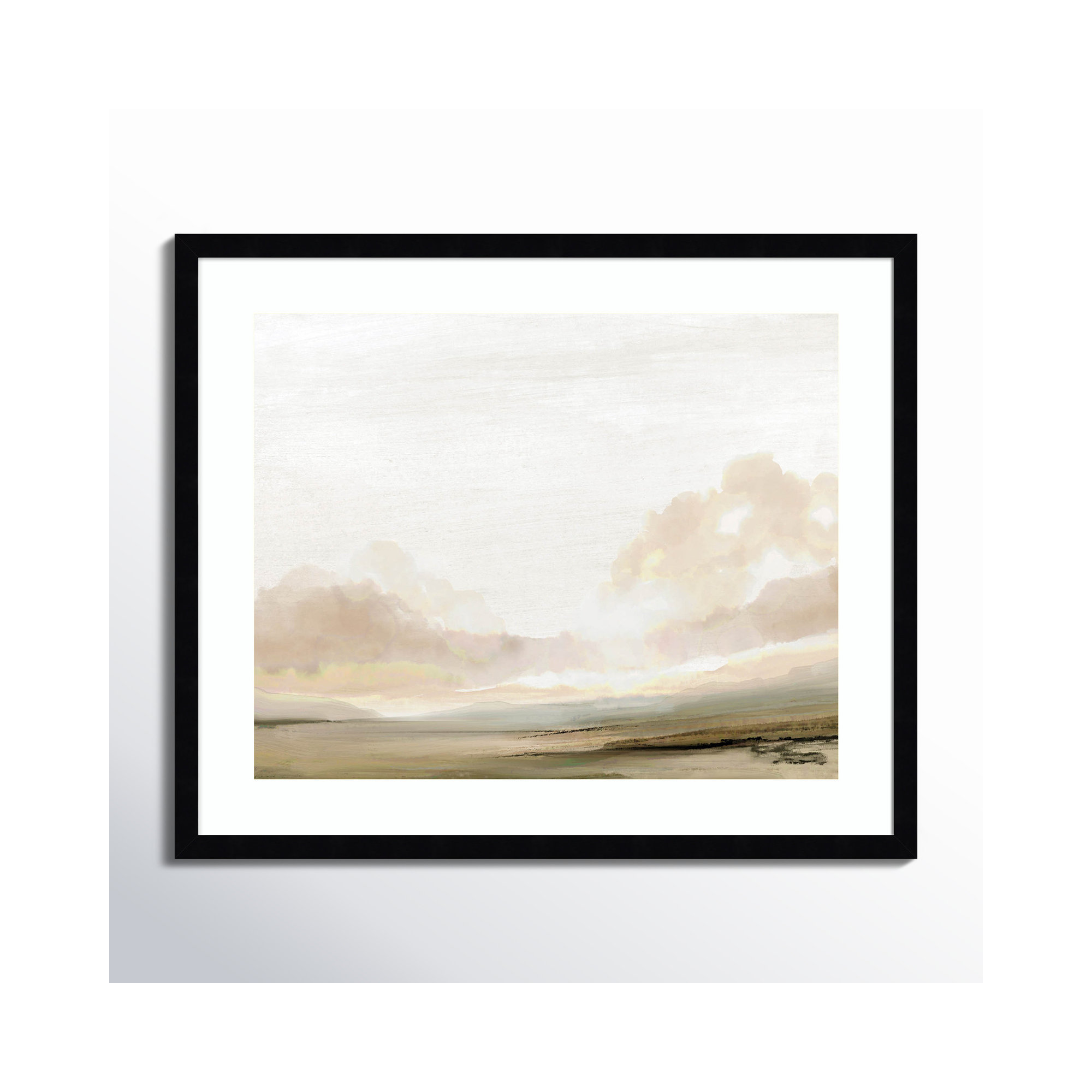 Southern Landscape by Dan Hobday, 21" H x 25" W x 1" D, Black